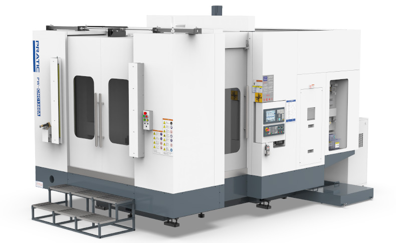 普拉迪數控機床汽車零件/壓鑄件復合雙工位臥式加工中心PW-CNC1360A